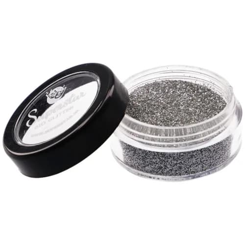 SILVER Biodegradable Face- and Bodyglitter Fine 6ml.
