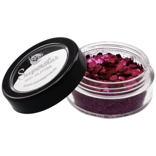 DARK ROSE Biodegradable Face- and Bodyglitter Chunky mix 6ml.