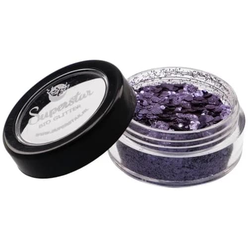 VIOLET Biodegradable Face- and Bodyglitter Chunky Mix 6ml.