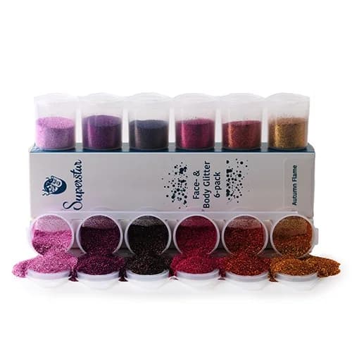Autumn Flame Fine Glitter Mix 6-pack