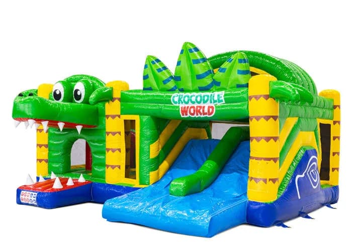 Multiplay Doubleslide Crocodile Bouncy Castle