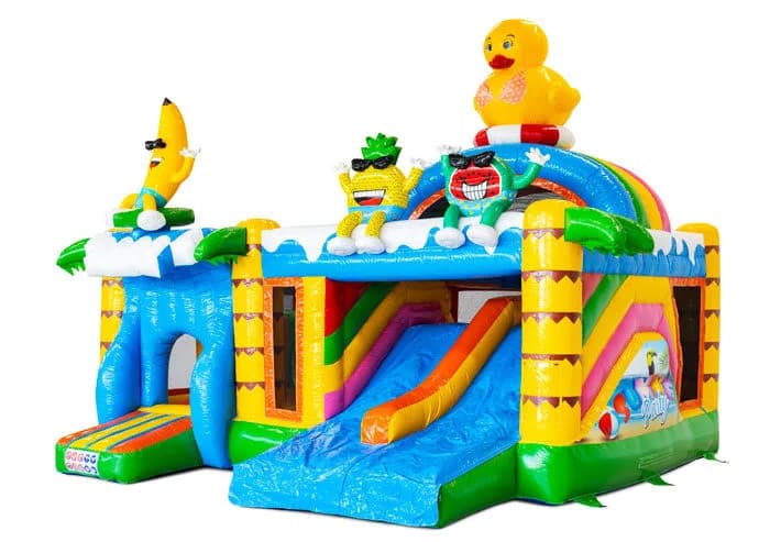 Multiplay Doubleslide Summer Party Bouncy Castle