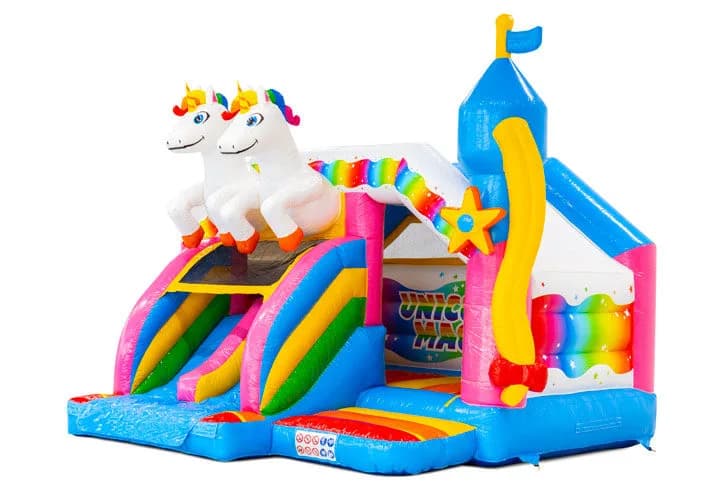 Slide Combo Doubleslide Unicorn Bouncy Castle