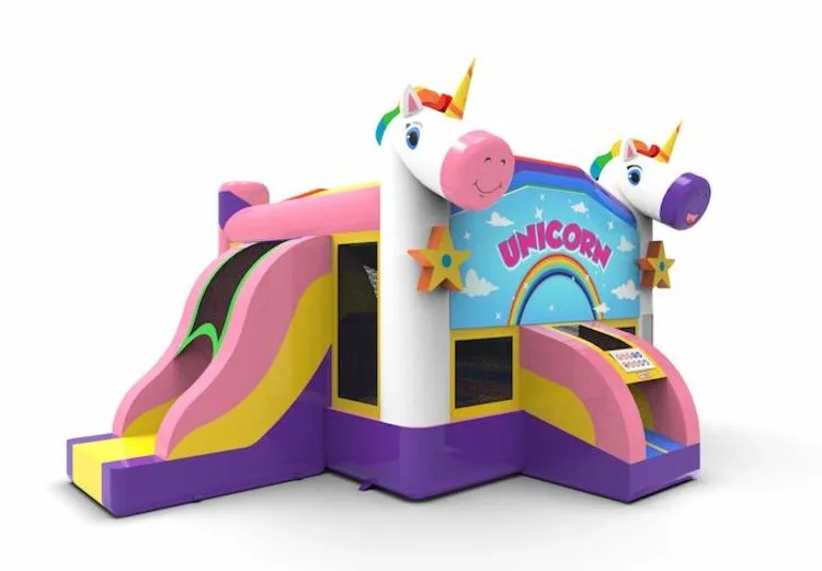 Climb & Slide Combo Unicorn Bouncy Castle