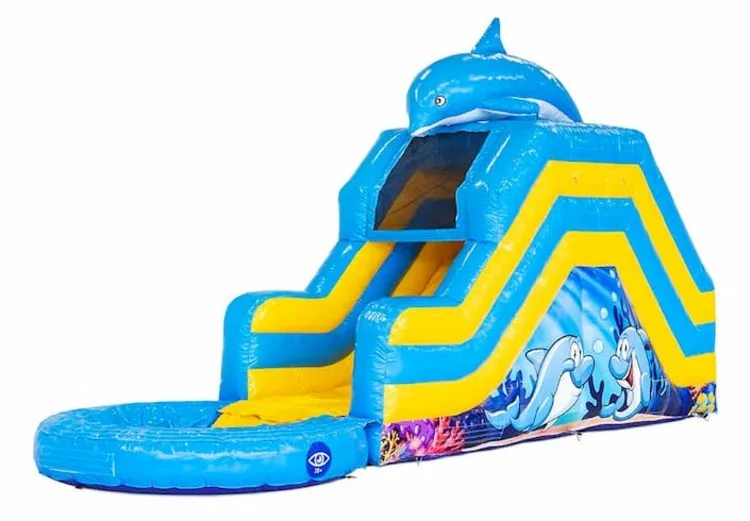 Garden Slide Dolphin Bouncy Castle