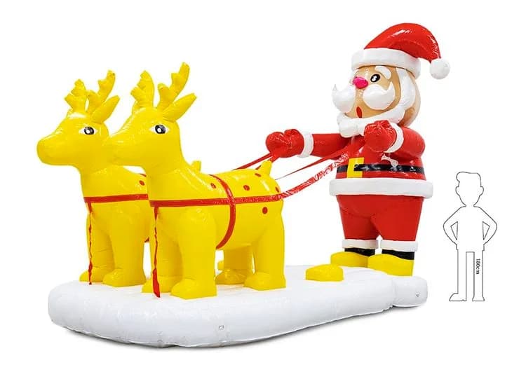 Santa with reindeers