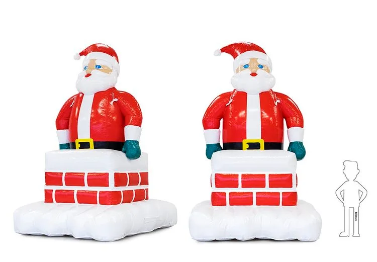 Santa Clause out of the chimney