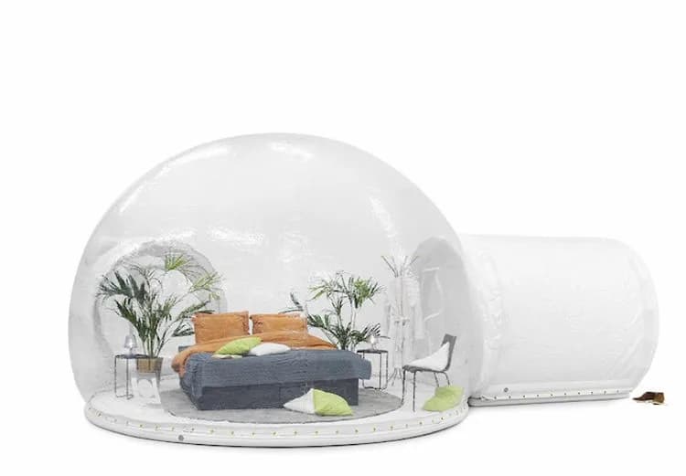 Dome Transparent 4m + Closed Cabin