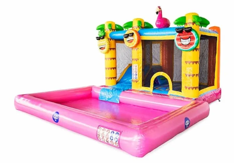 Multi Splash Bounce Flamingo Bouncy Castle