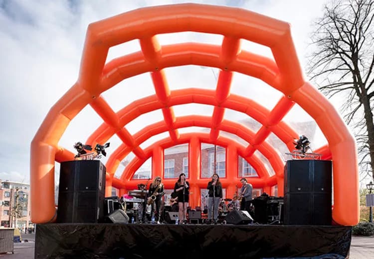 Customized Orange Stage Trailer