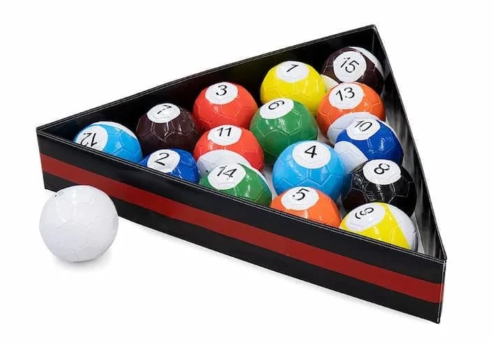 Pool balls with triangle