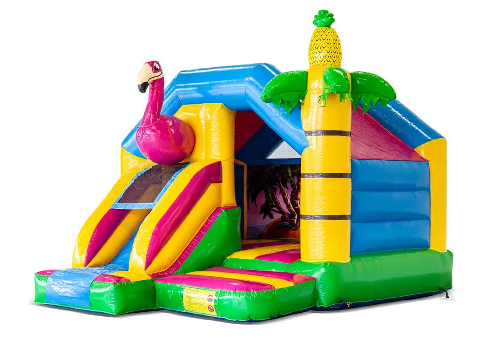Slide Combo Flamingo Bouncy Castle