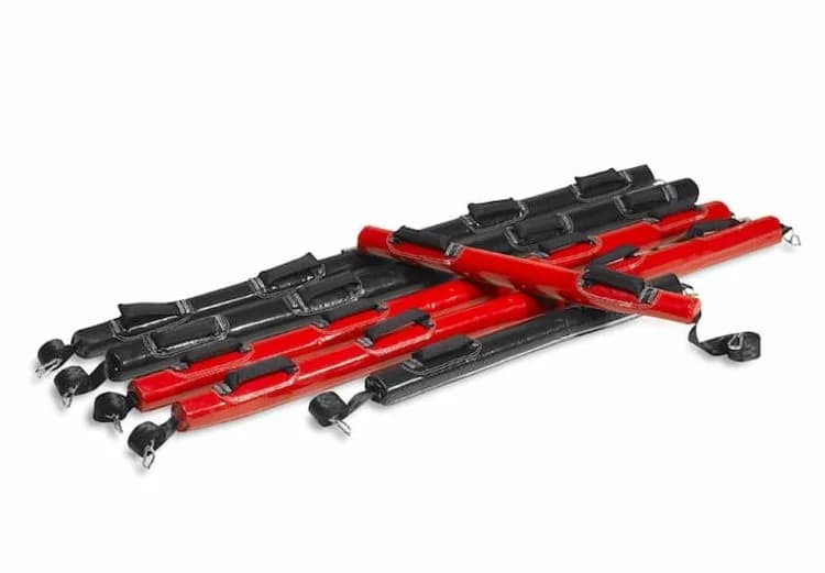 Human football table rope with foam set red/black