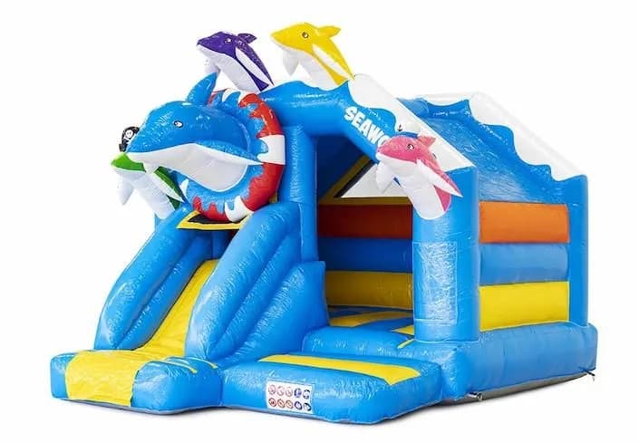 Slide Combo Dolphin Bouncy Castle