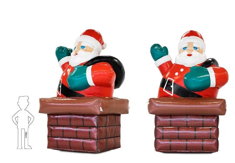 Waving Santa Clause out of the chimney