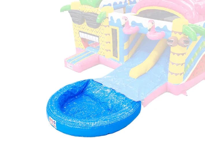 Connectable pool for Doubleslide Bouncy Castles
