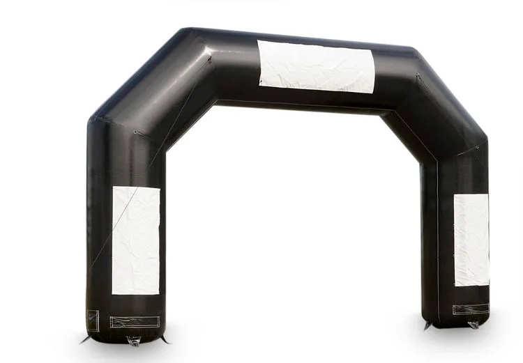 Standard arch with blank banners Black 9x6m