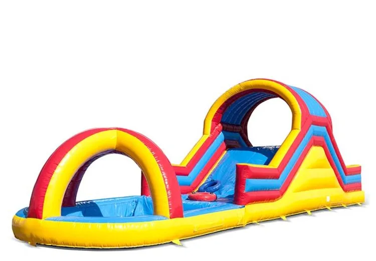 Water slide with pool