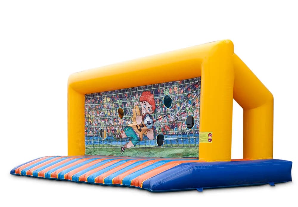 Football goal with bed
