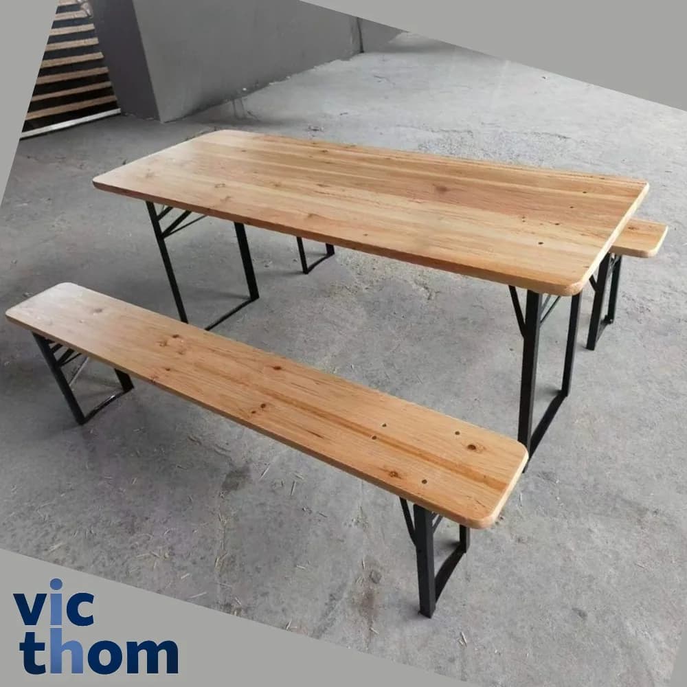 VicThom Bord og Benkesett 6pax (utleiekvalitet)
